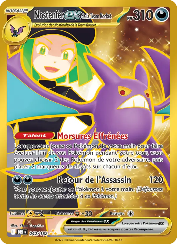 Carte Pokémon Nostenfer-ex de la Team Rocket 242