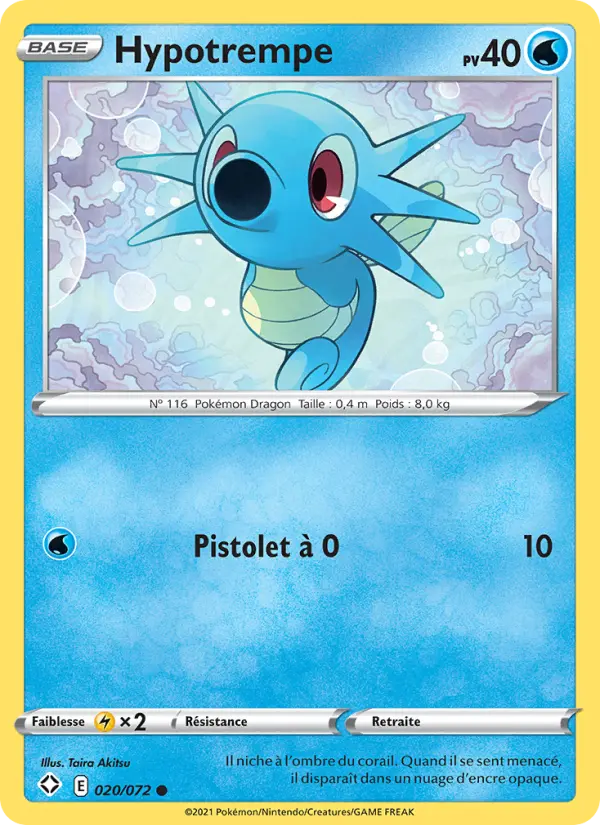 Carte Pokémon Hypotrempe 20