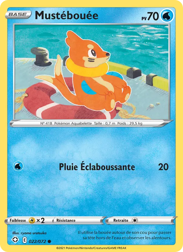 Carte Pokémon Mustébouée 22