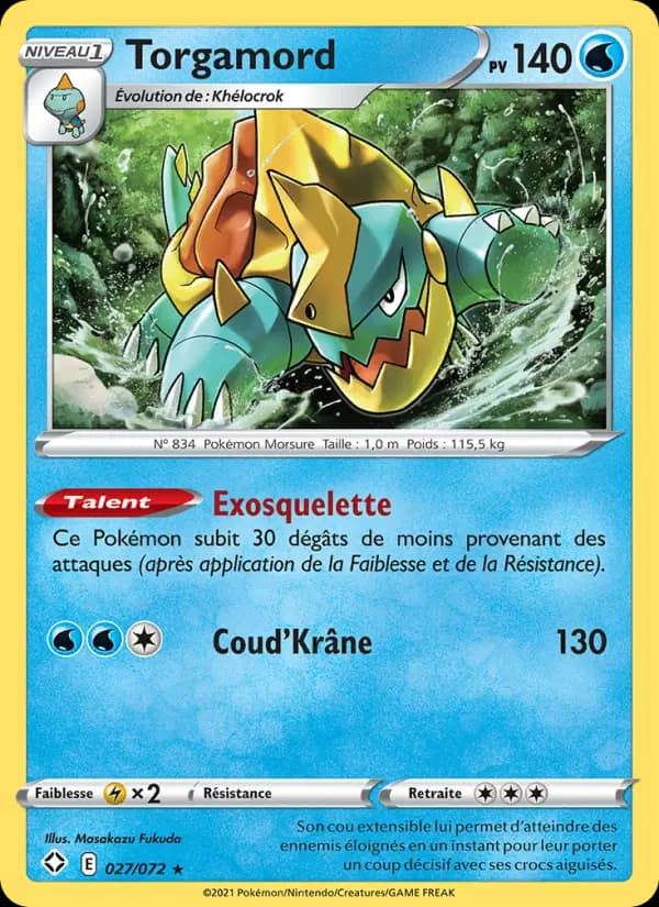 Carte Pokémon Torgamord 27