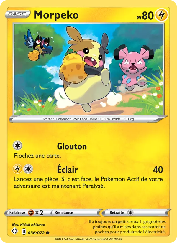 Carte Pokémon Morpeko 36