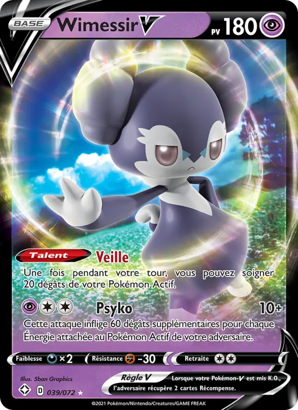 Carte Pokémon Wimessir V 39
