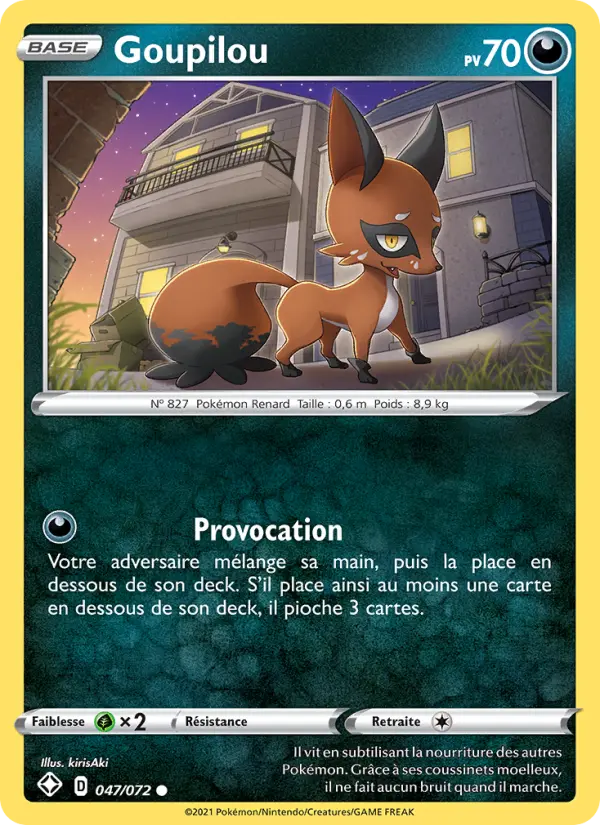 Carte Pokémon Goupilou 47