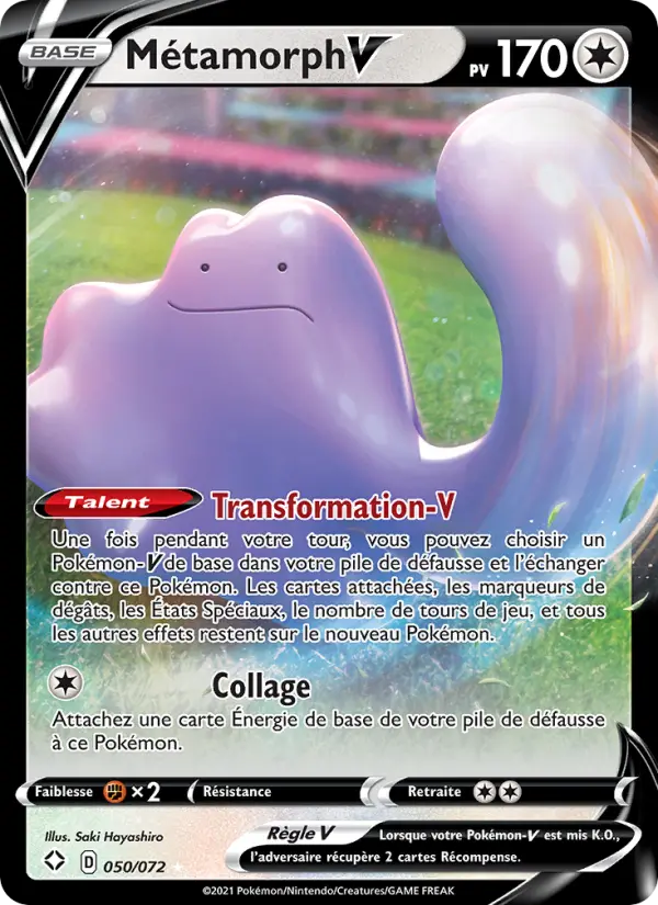 Carte Pokémon Métamorph V 50