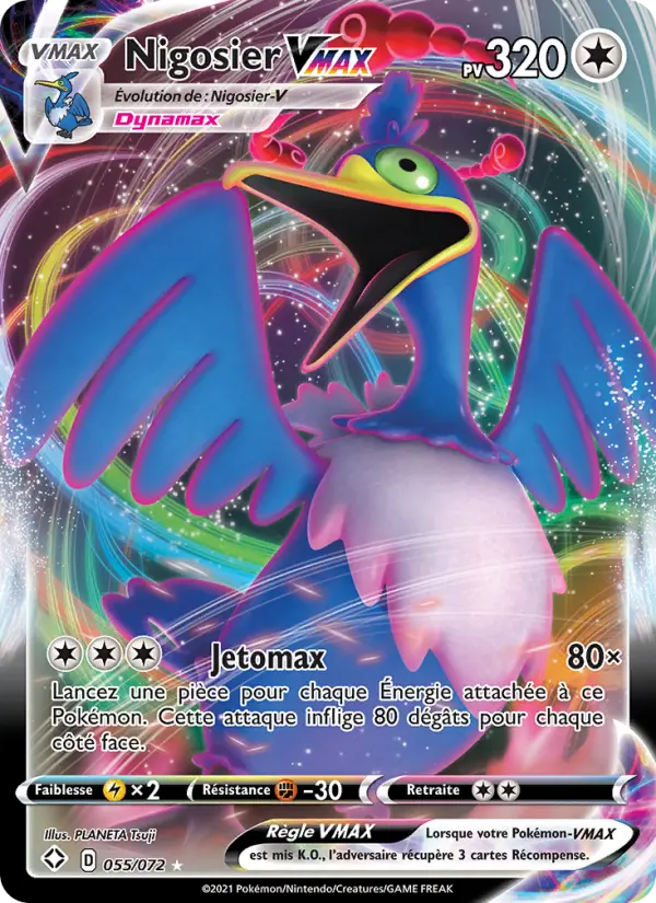 Carte Pokémon Nigosier VMAX 55