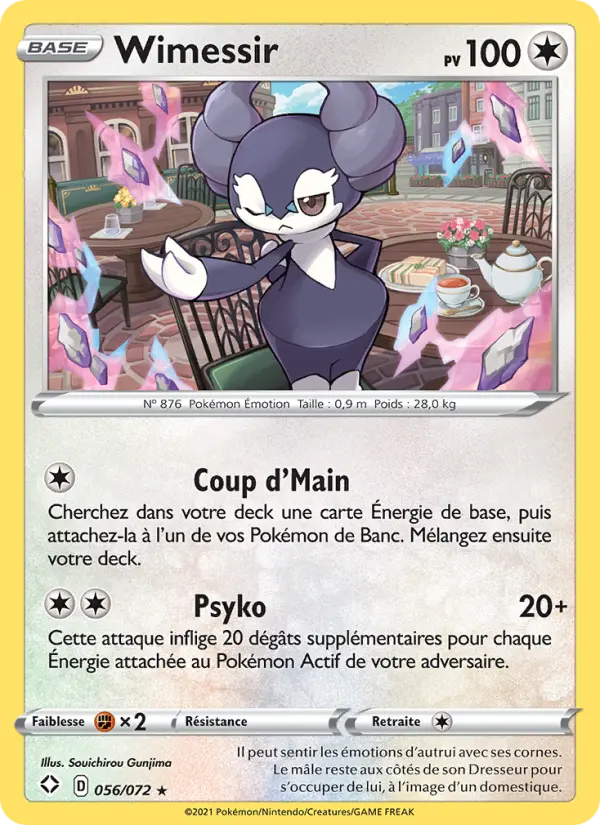 Carte Pokémon Wimessir 56