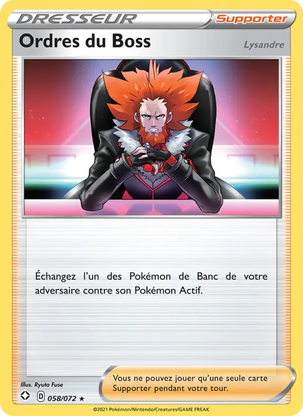 Carte Pokémon Ordres du Boss (Lysandre) 58