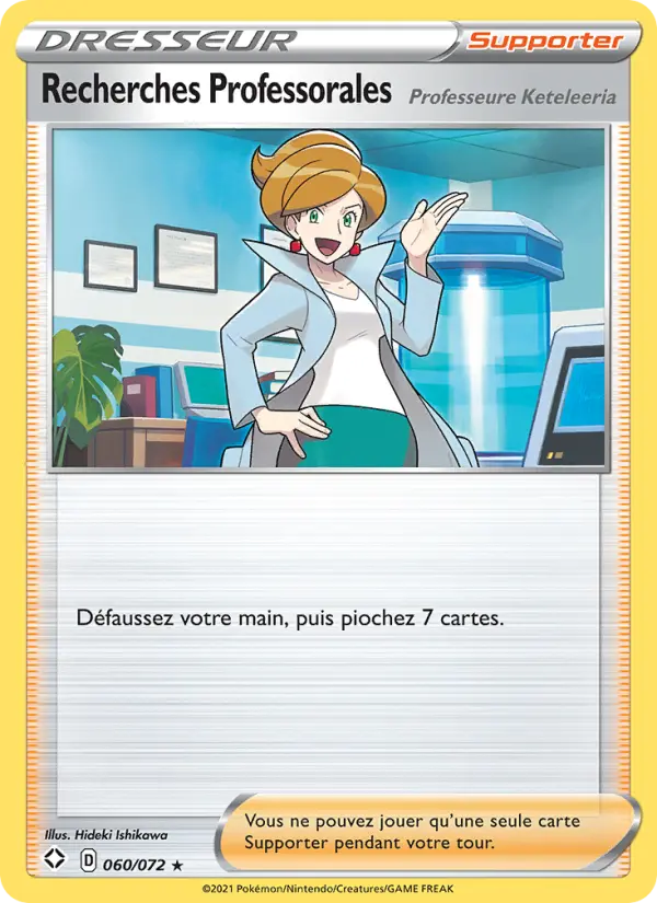 Carte Pokémon Recherches Professorales (Professeure Keteleeria) 60
