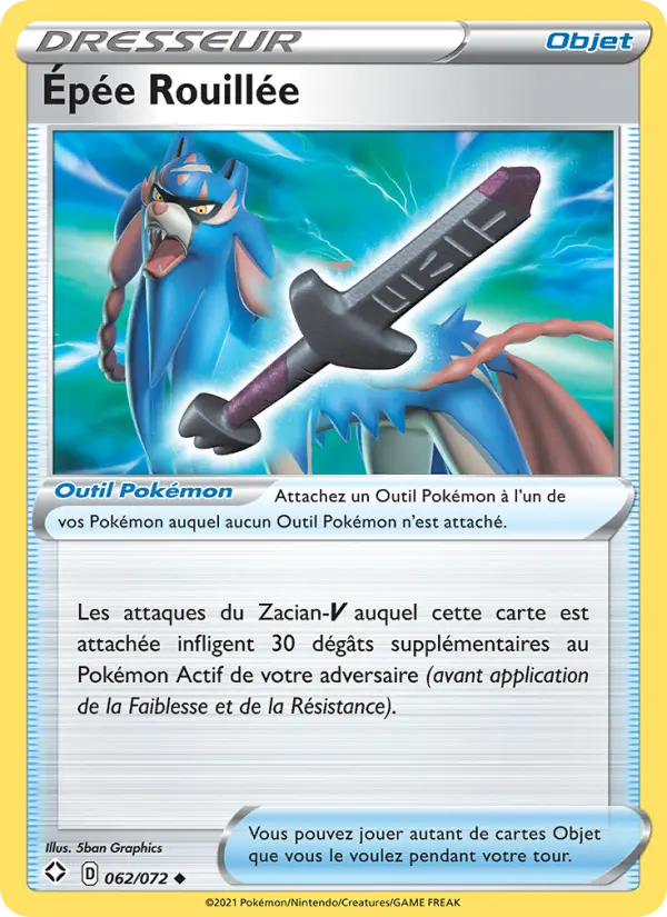 Carte Pokémon Épée Rouillée 62