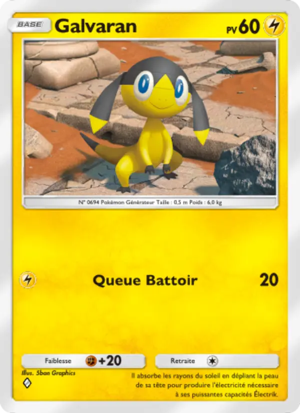 Carte Pokémon Galvaran 110