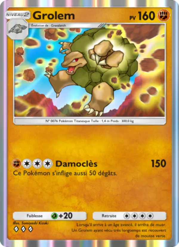 Carte Pokémon Grolem 149