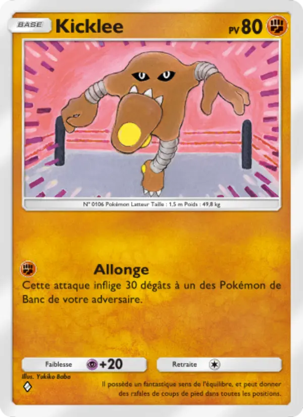 Carte Pokémon Kicklee 154