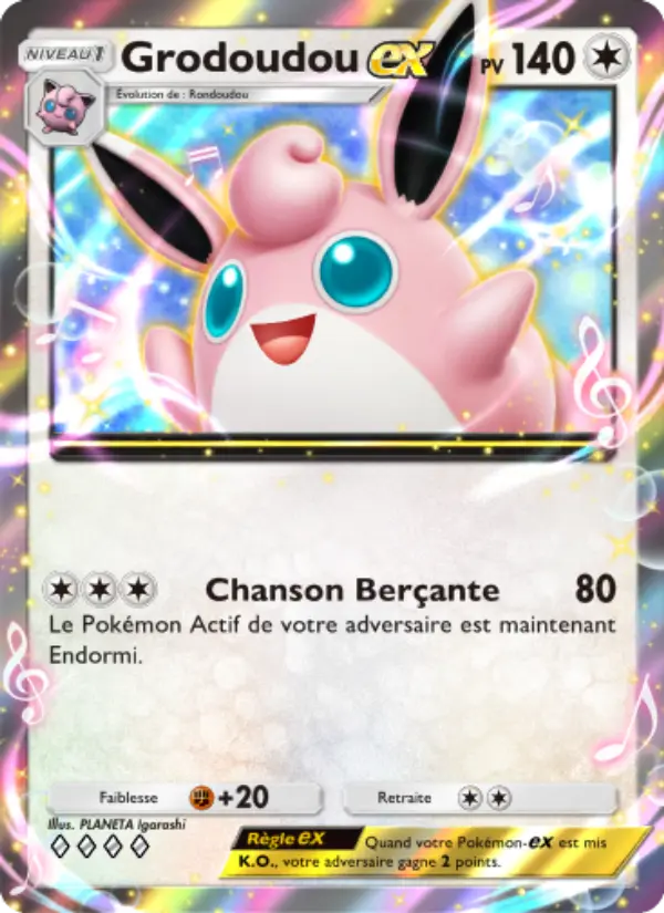 Carte Pokémon Grodoudou-ex 195
