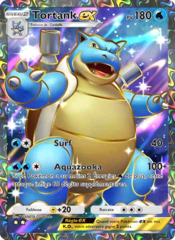 Carte Pokémon Tortank-ex 256