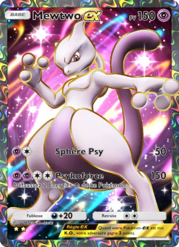 Carte Pokémon Mewtwo-ex 262