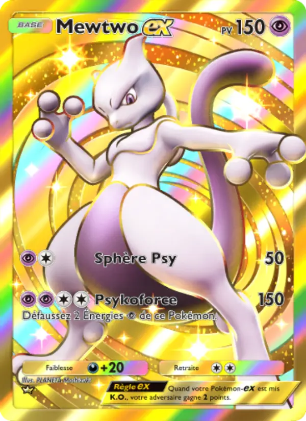 Carte Pokémon Mewtwo-ex 286