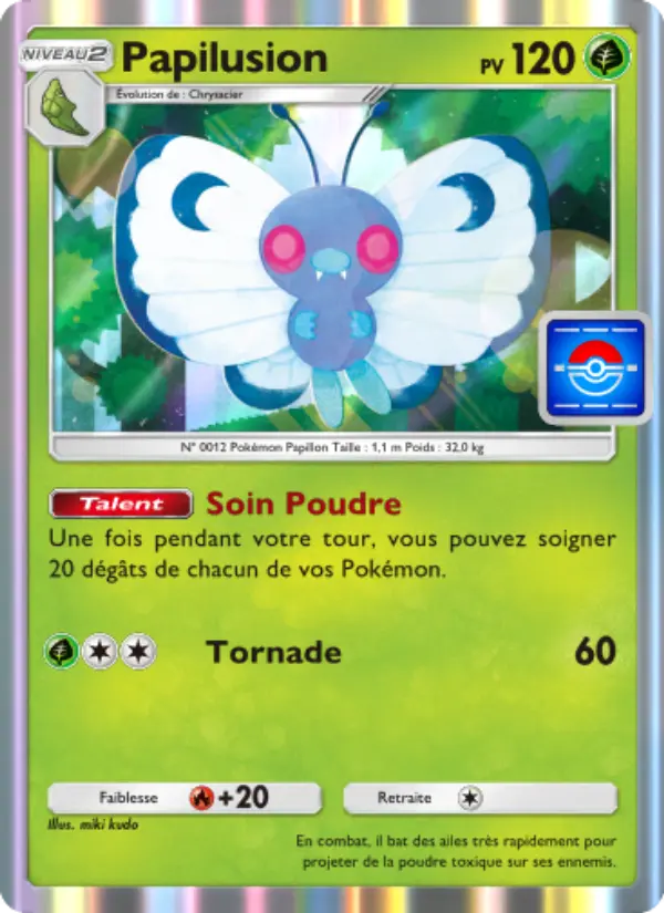 Carte Pokémon Papilusion 013