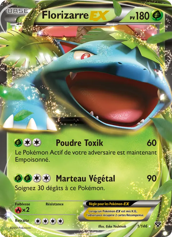 Carte Pokémon Florizarre EX 1