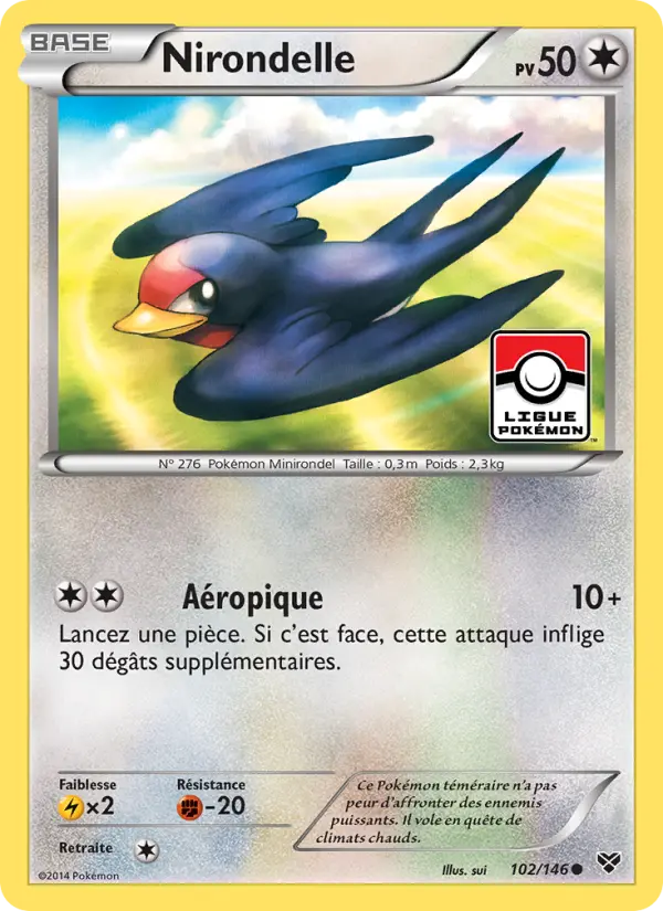Carte Pokémon Nirondelle 102