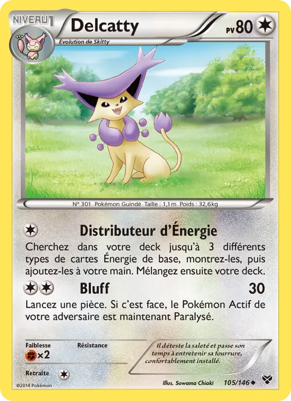 Carte Pokémon Delcatty 105