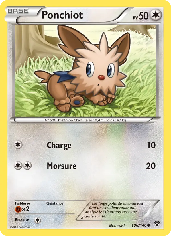 Carte Pokémon Ponchiot 108