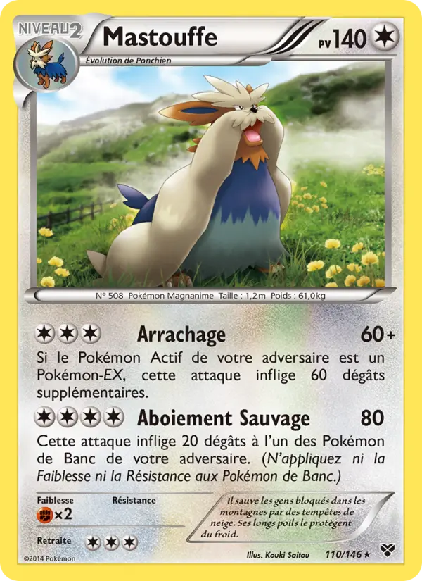 Carte Pokémon Mastouffe 110