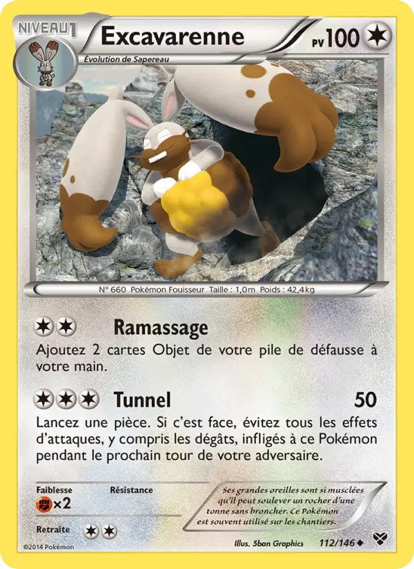 Carte Pokémon Excavarenne 112