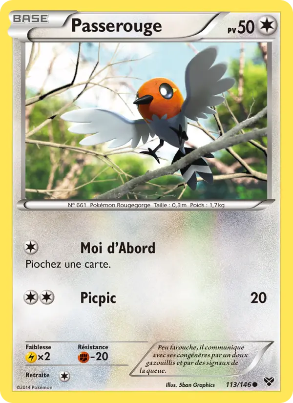 Carte Pokémon Passerouge 113