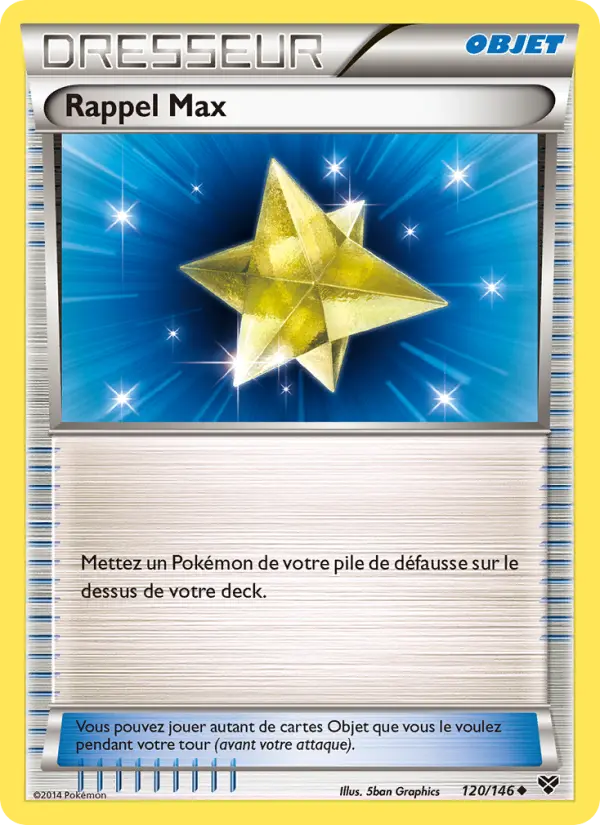 Carte Pokémon Rappel Max 120