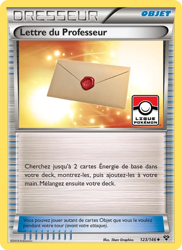 Carte Pokémon Lettre du Professeur 123