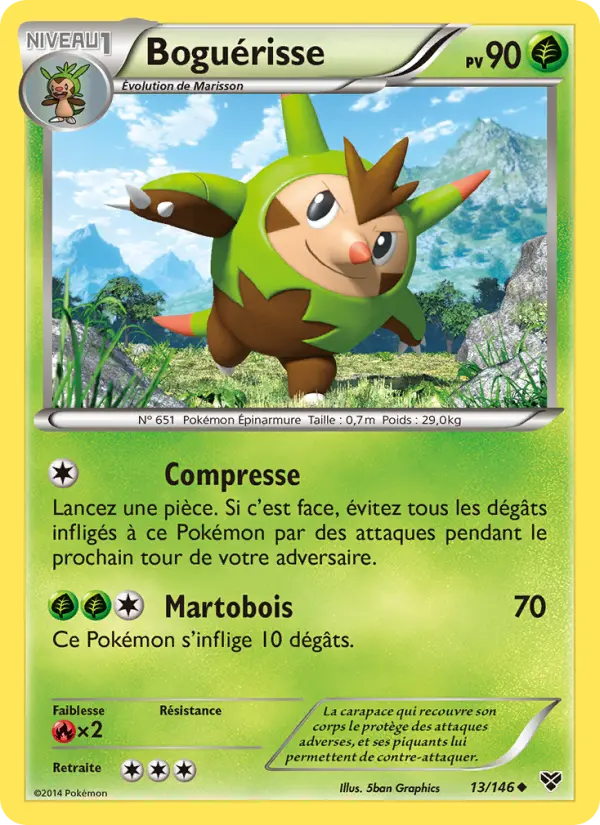 Carte Pokémon Boguérisse 13