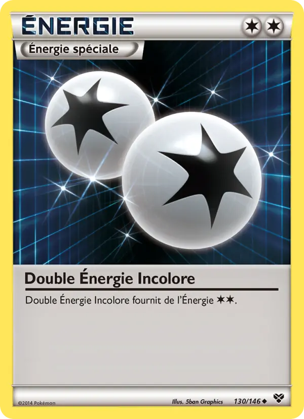 Carte Pokémon Double Énergie Incolore 130
