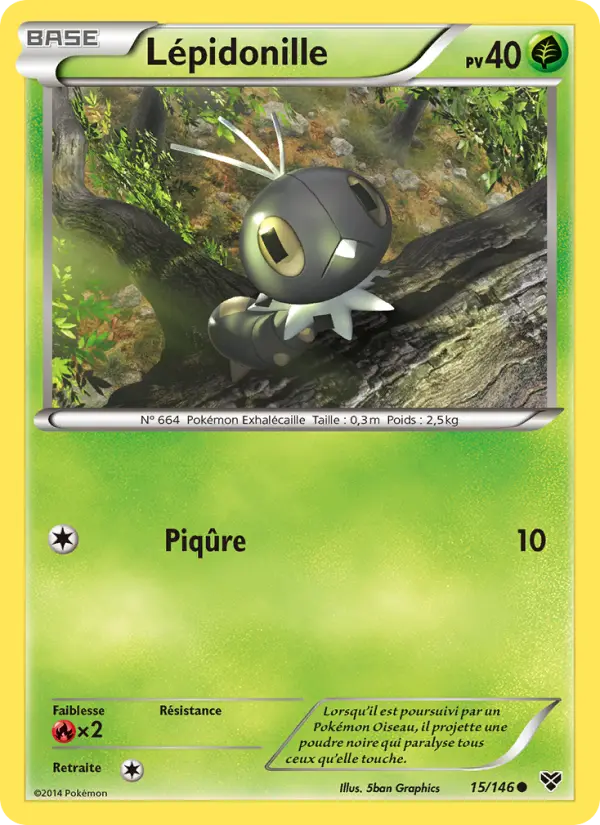 Carte Pokémon Lépidonille 15