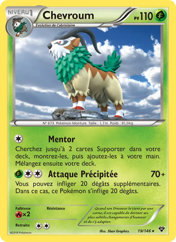 Carte Pokémon Chevroum 19