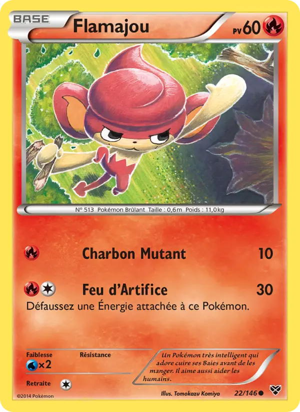 Carte Pokémon Flamajou 22
