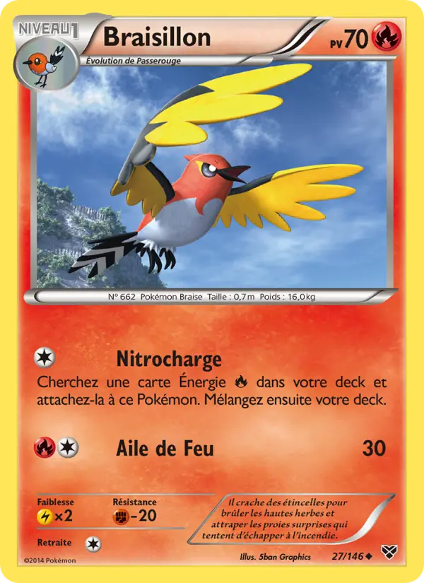 Carte Pokémon Braisillon 27