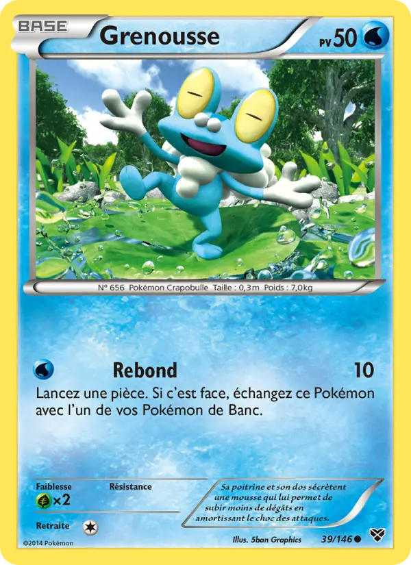 Carte Pokémon Grenousse 39