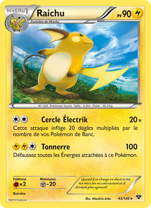Carte Pokémon Raichu 43