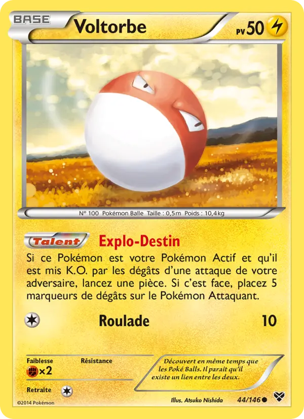 Carte Pokémon Voltorbe 44
