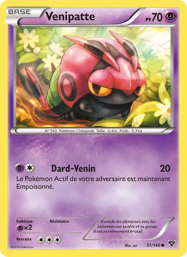 Carte Pokémon Venipatte 51
