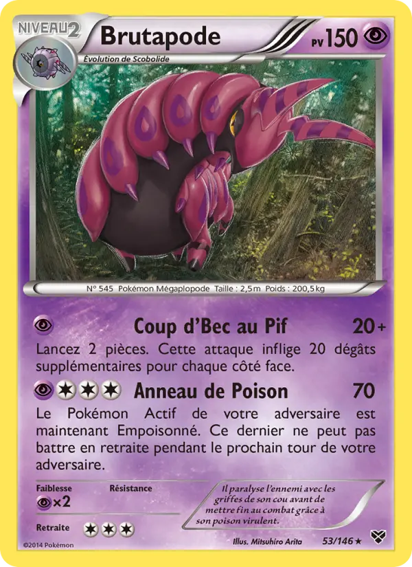 Carte Pokémon Brutapode 53