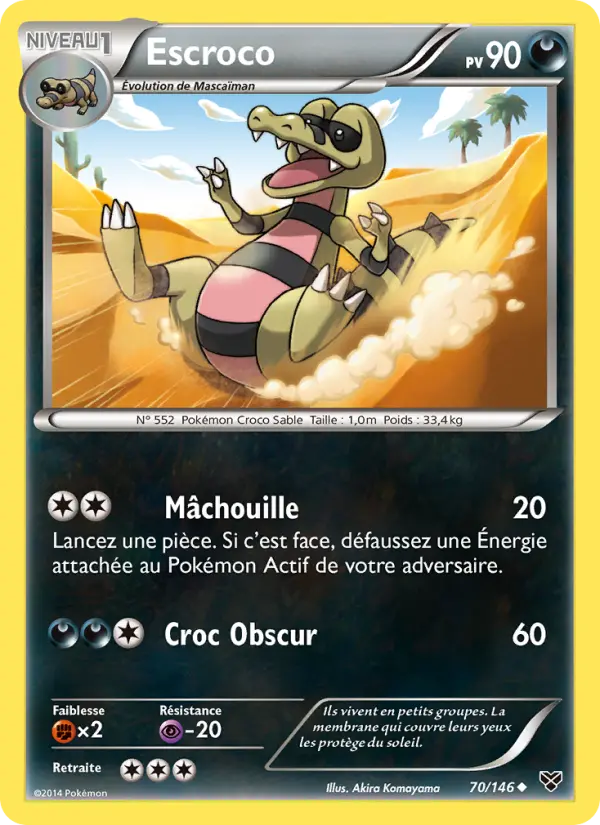 Carte Pokémon Escroco 70