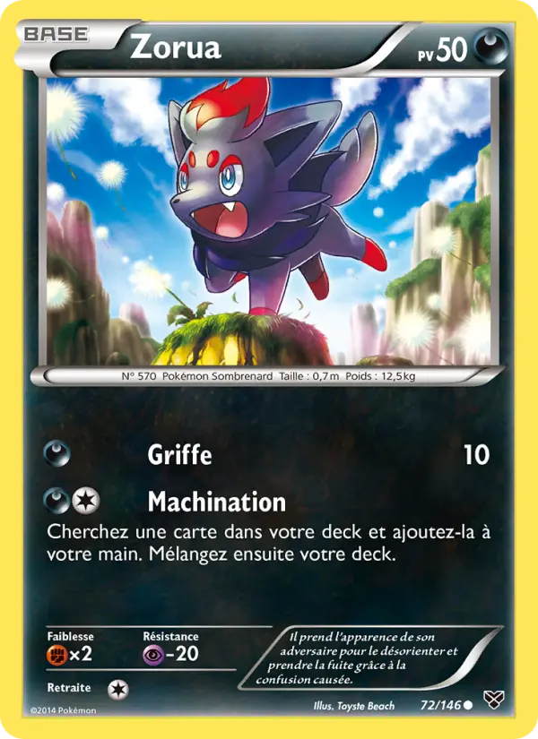Carte Pokémon Zorua 72