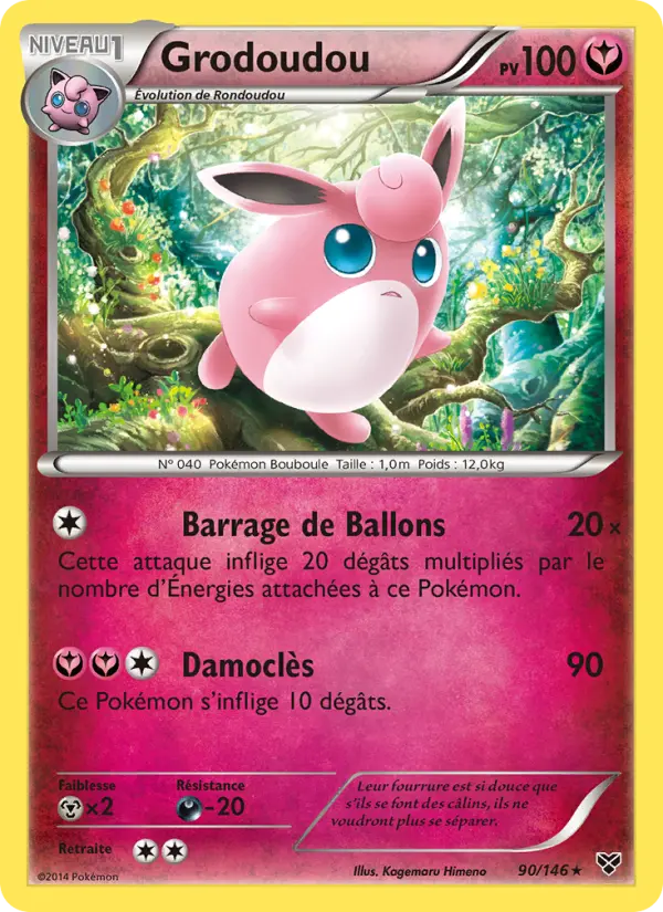 Carte Pokémon Grodoudou 90