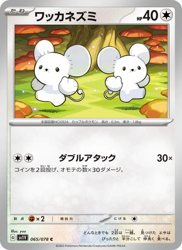 Carte Pokémon ワッカネズミ 065