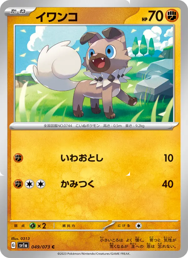 Carte Pokémon イワンコ 049
