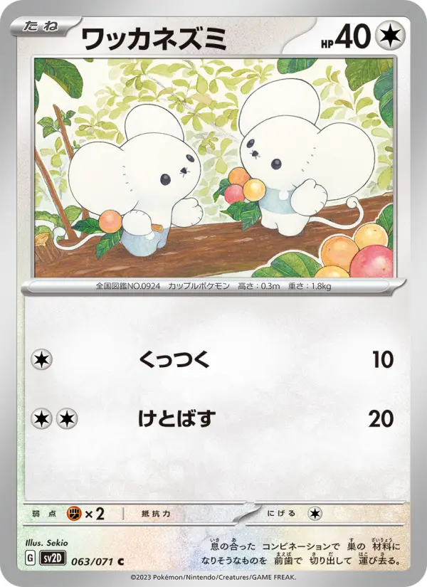 Carte Pokémon ワッカネズミ 063