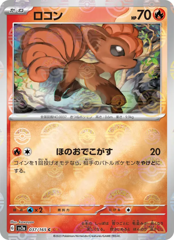 Carte Pokémon ロコン 037