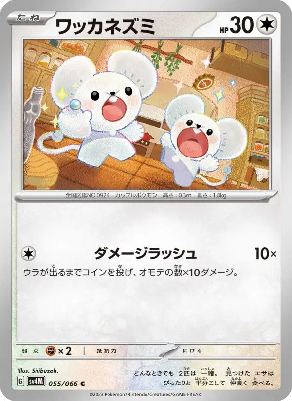 Carte Pokémon ワッカネズミ 055