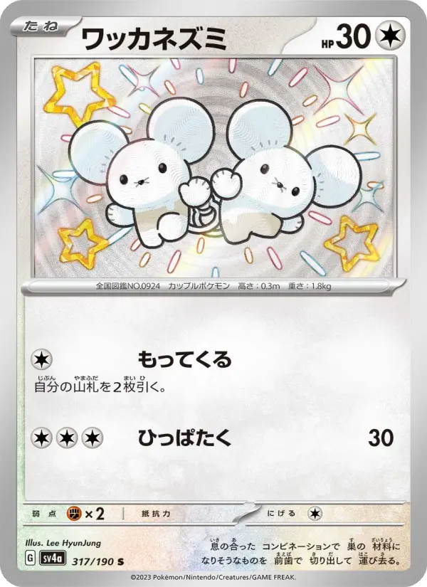 Carte Pokémon ワッカネズミ 317
